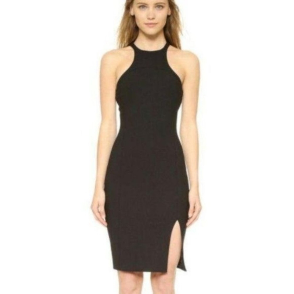 Elizabeth and James Hout Fitted Black Tank Short Mini Dress Size 4 Black